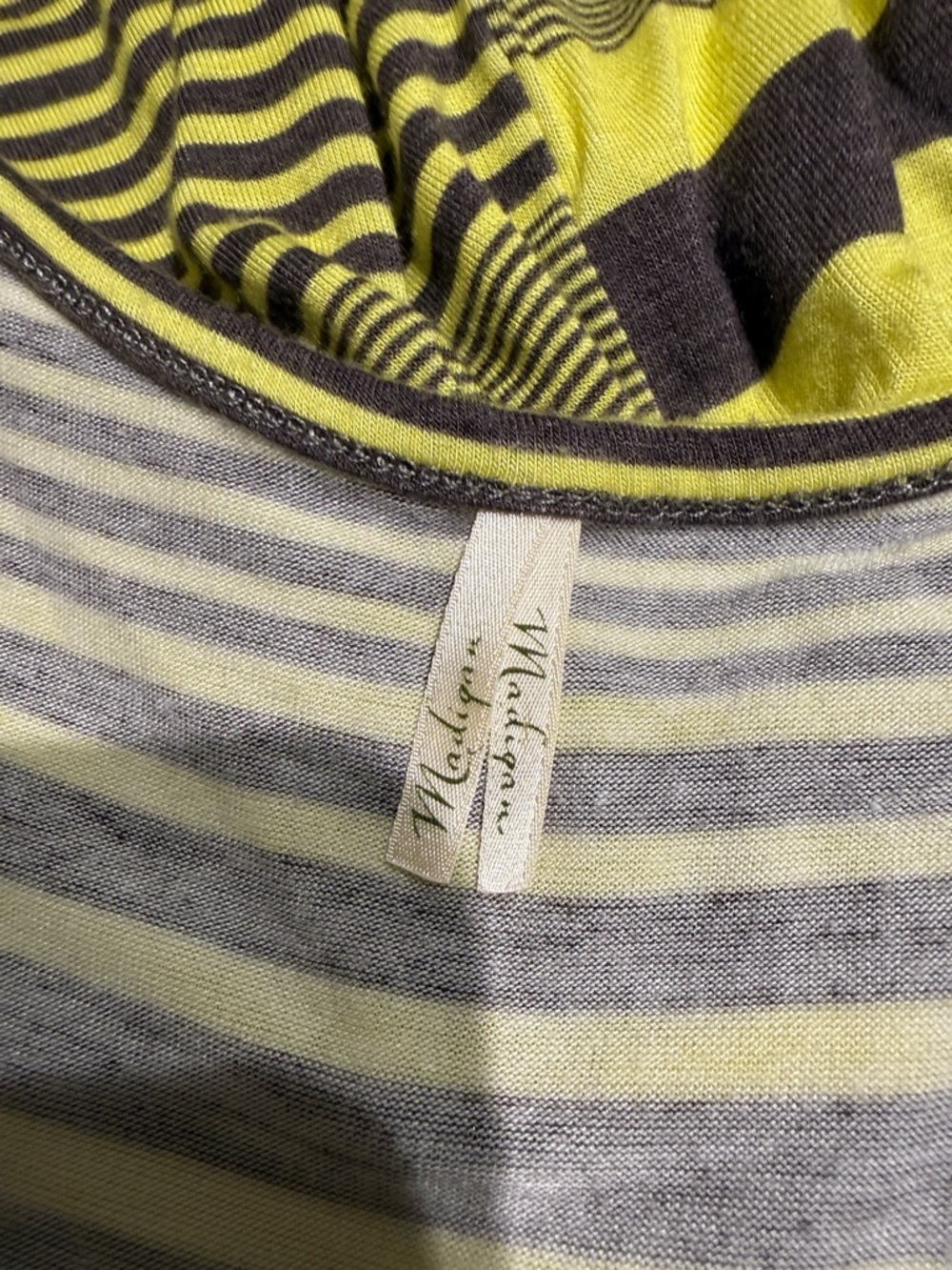 Madison Yellow and Black Striped Scoop Neck Tank - Picture 3 of 4